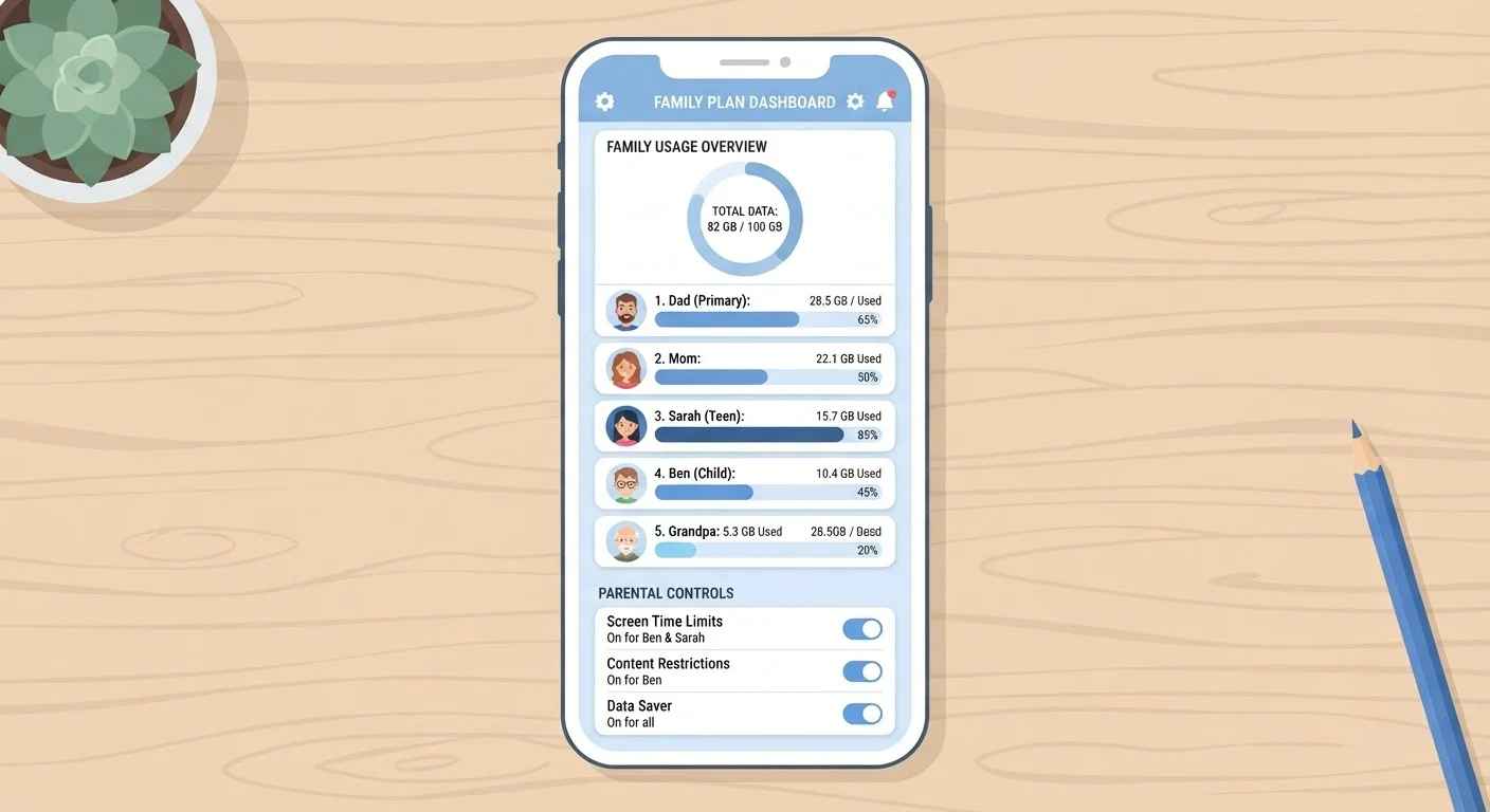 Family Plans: How Shared Lines, Data Pooling, and Account Controls Work
