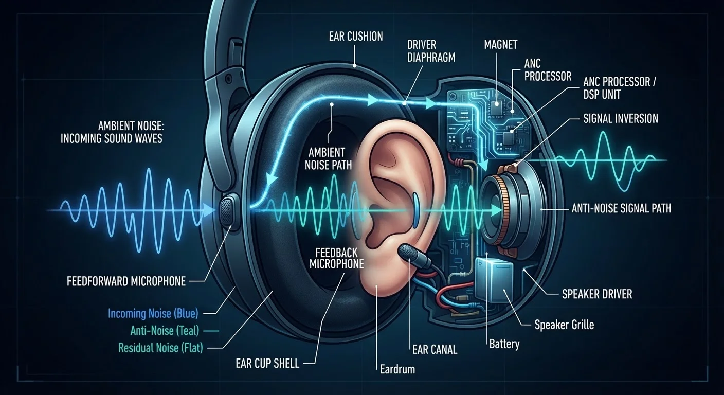 How Noise Cancellation Actually Works in Headphones