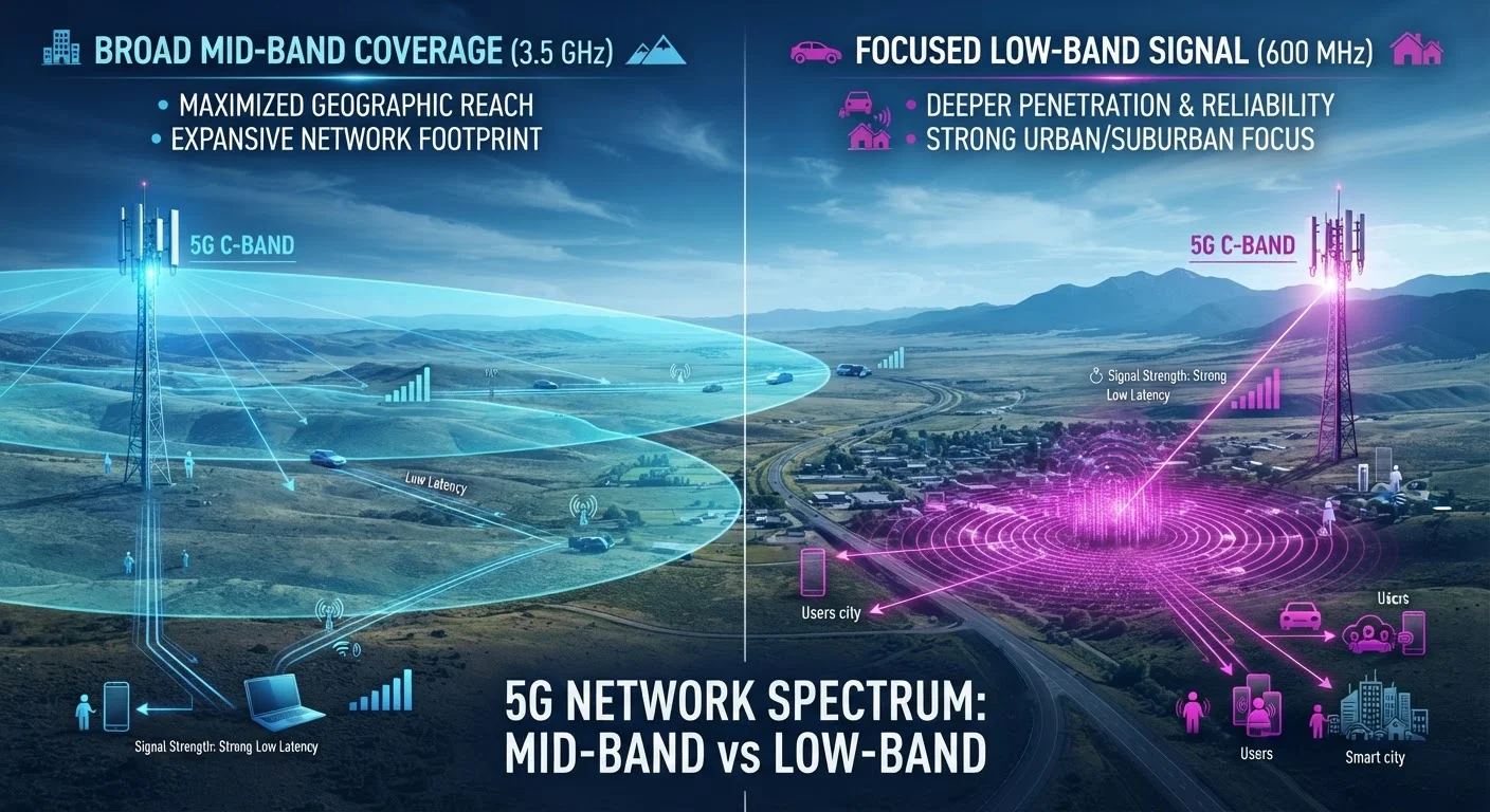 T-Mobile vs. Verizon: Mid-Band 5G Reach vs. Low-Band Reliability